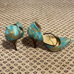 Luka Valentini Italian lgt blue with bronze heels